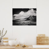 Poster Paysage du désert Vintage noir et blanc (Cuisine)