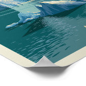 Poster Paysage du glacier de l'Alaska (Coin)