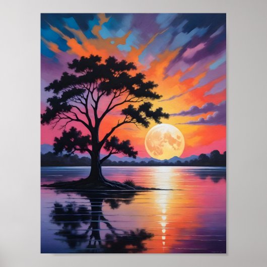 Poster Paysage du lac (Devant)