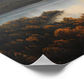 Poster Paysage du lac de montagne - paysage art (Coin)