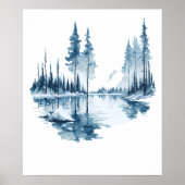 Poster Paysage du lac d'hiver (Devant)