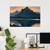 Poster Paysage du lac Mountain (Bureau à domicile)
