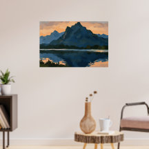 Paysage du lac Mountain
