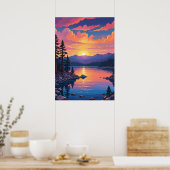 Poster Paysage du lac Tahoe (Cuisine)
