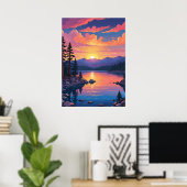 Poster Paysage du lac Tahoe (Bureau à domicile)