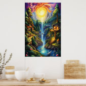 Poster Paysage du livre de contes 2 (Cuisine)