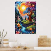 Poster Paysage du livre de contes 3 (Cuisine)