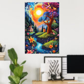 Poster Paysage du livre de contes 3 (Bureau à domicile)