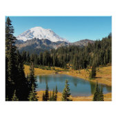 Poster Paysage du Mont Rainier et du lac Tipsoo (Devant)