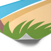 Poster Paysage du Paradis de la Plage (Coin)