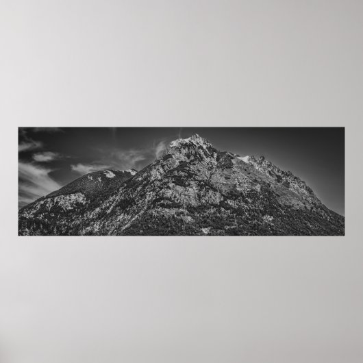Poster Paysage du parc de nahuel huapi noir et blanc (Devant)