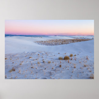 Poster Paysage du Parc national de White Sands au coucher
