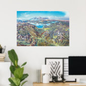 Poster Paysage du parc national Yellowstone (pas de étiqu (Bureau à domicile)