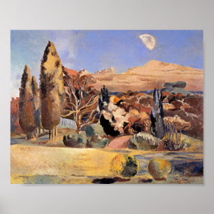 Poster Paysage du premier trimestre de la Lune par Paul N