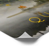 Poster Paysage du Québec Lac d'automne avec du brouillard (Coin)