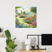 Poster Paysage du sentier du jardin 5 (Bureau à domicile)