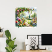 Poster Paysage du sentier du jardin 6 (Bureau à domicile)