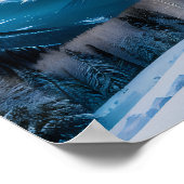 Poster Paysage d'une montagne couverte de neige (Coin)