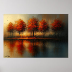 Poster Paysage Échos de la Lumière de Braise