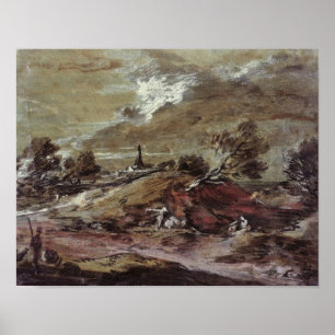 Poster Paysage : Effet de tempête, XVIIIème siècle