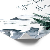 Poster Paysage élégant de montagnes à l'aquarelle Pos (Coin)