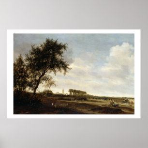 Poster Paysage en bois (huile sur panneau)