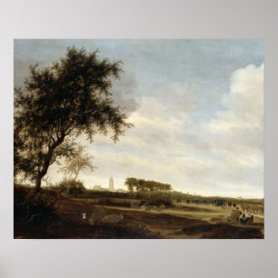 Poster Paysage en bois (huile sur panneau)