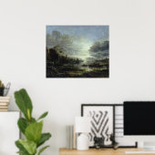 Poster Paysage en clair de lune (Bureau à domicile)