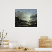 Poster Paysage en clair de lune (Cuisine)