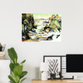 Poster Paysage en Provence - Paul Cezanne - c1880 (Bureau à domicile)