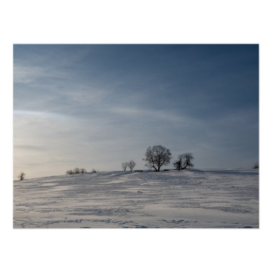 Poster Paysage enneigé (Devant)
