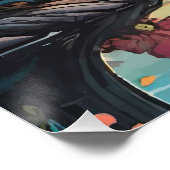 Poster Paysage ensoleillé enchanté Lakeside Serenity (Coin)