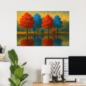 Poster Paysage entre feu et gel (Bureau à domicile)