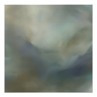 Paysage éthéré abstrait de vagues de bleu sarcelle