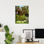 Poster Paysage exotique par Henri Rousseau (Bureau à domicile)
