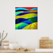 Poster Paysage Fantastique Arc-en-ciel de Collines (Cuisine)