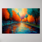 Poster Paysage Fauvisme Impressionniste 3:2 Couleur vive (Devant)