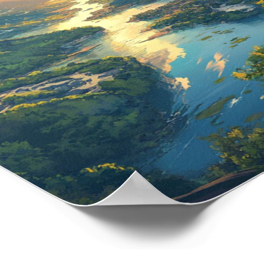 Poster paysage fluvial (Coin)