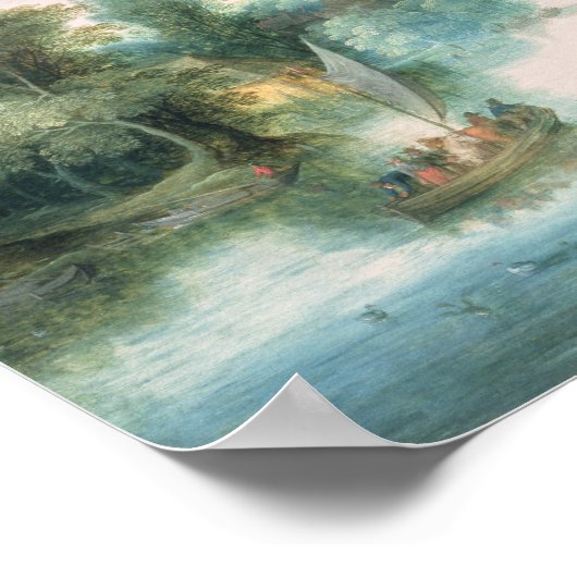 Poster Paysage fluvial (Coin)