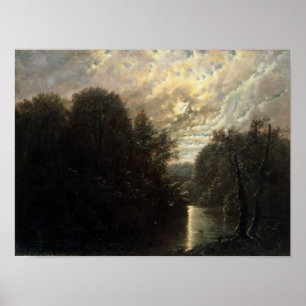 Poster Paysage fluvial dans le Rosental près de Leipzig