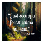 Poster Paysage forestier (Devant)