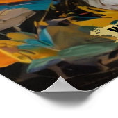 Poster Paysage forestier abstrait (Coin)