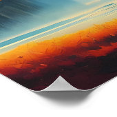 Poster Paysage forestier Abstrait avec arbres d'automne (Coin)