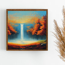 Paysage forestier Abstrait avec arbres d'automne