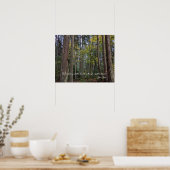 Poster Paysage forestier avec citation de John Muir (Cuisine)