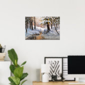 Poster Paysage forestier enneigé, Walter Moras (Bureau à domicile)
