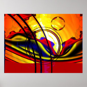 Poster Paysage fractal