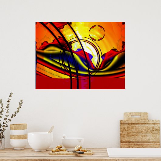 Poster Paysage fractal (Cuisine)