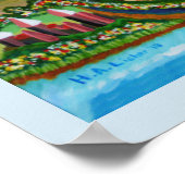 Poster Paysage futur avec OVNI (Coin)