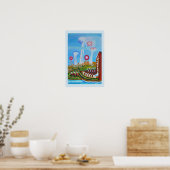 Poster Paysage futur avec OVNI (Cuisine)